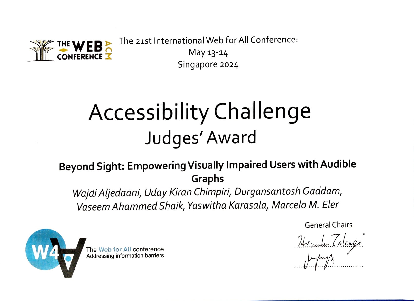 W4A Award